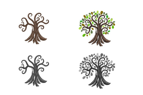Ancient Tree Graphics for Local Branding