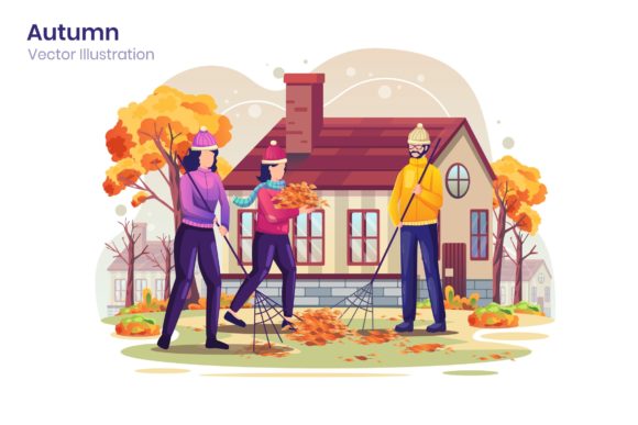 Autumn Outdoor Flat Illustration for Branding and Marketing
