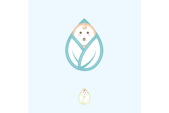 Baby Leaf Illustration for Logo Design