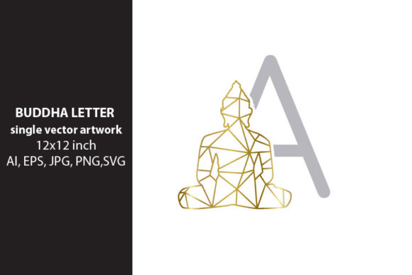 BUDDHA, Letter a - A Modern Graphic Design Asset for Editorial Use