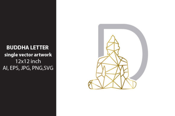 BUDDHA, Letter D Graphics for Creative Projects