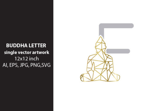 BUDDHA, Letter F Graphics for Creative Sellers