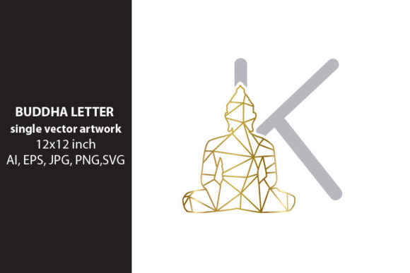 BUDDHA, Letter K Graphics for Branding and Illustrations
