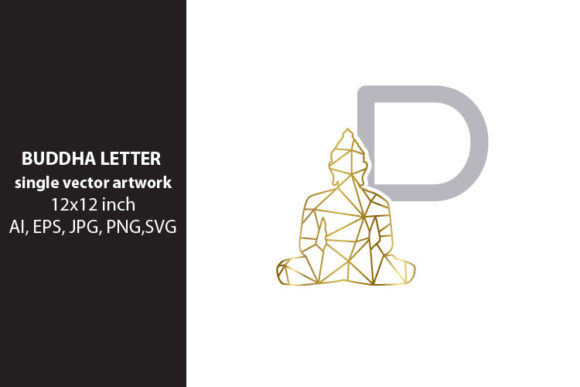 BUDDHA, Letter P Graphics for Branding and Illustrations