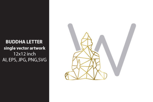 BUDDHA, Letter W for Branding and Illustrations