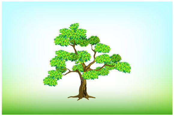 Cloud Pruned Topiary Tree: A Versatile Graphic for Local Branding