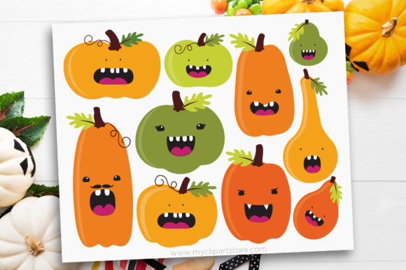 Funny Pumpkins Clipart Graphics