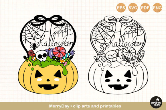 Halloween Pumpkin Cauldron Clip Art Review