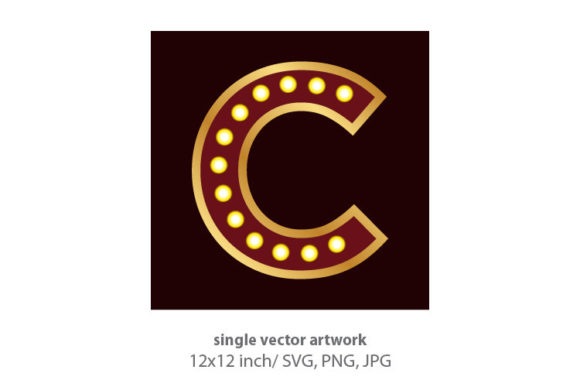 Lights Bulbs Inside Decorative Letter C