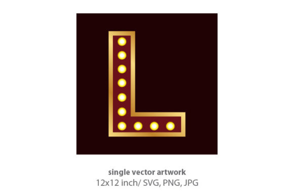 Lights Bulbs Inside Decorative Letter L - A Graphic Illustration Review