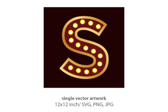 Lights Bulbs Inside Decorative Letter S Graphics