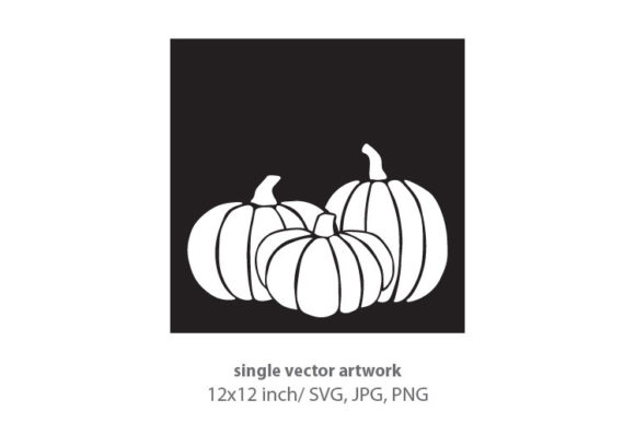 Pumpkins on Black Graphics for Handmade Creations