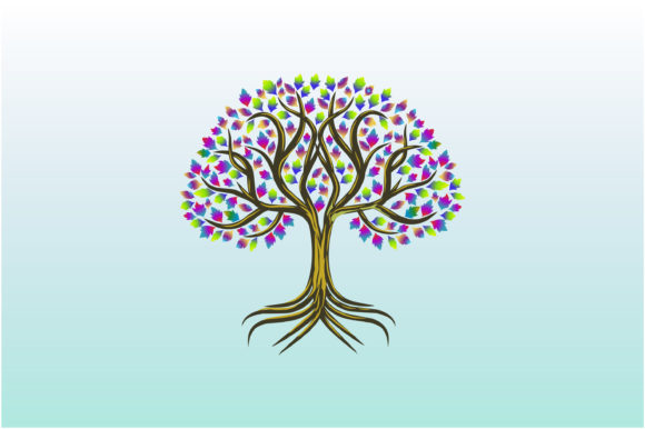 Vibrant Decorative Maple Tree Graphics