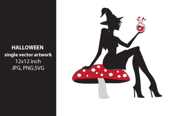 Witch, Mushroom and Love Potion